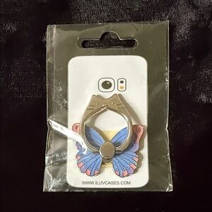 Butterfly Phone Ring Holder - Blue and Pink